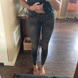 High Rise Button Fly Skinnies